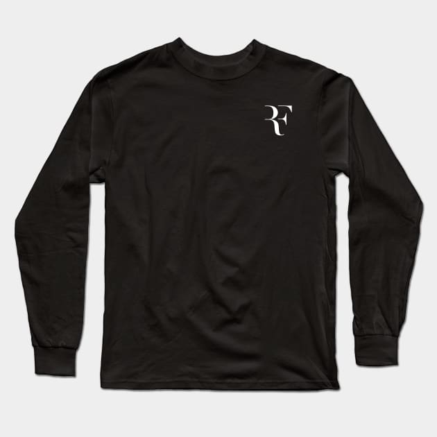RF Roger Federer Outlined Style Art Long Sleeve T-Shirt by artistcill